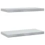 Estantes de pared 2 uds acero inoxidable plateado 50x23,5x3 cm de , Estantes y estanterías - Ref: Foro24-30286, Precio: 38,21...