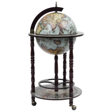 Blue eucalyptus wood world ball bar cabinet by vidaXL, Wine and liquor cabinets - Ref: Foro24-320905, Price: 158,01 €, Discou...