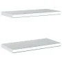 Estantes de pared 2 uds acero inoxidable plateado 50x23,5x3 cm de , Estantes y estanterías - Ref: Foro24-30286, Precio: 38,21...