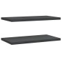 Wandregale 2 Stück Edelstahl schwarz 75x40x3 cm von , Regale und Regale - Ref: Foro24-30290, Preis: 51,81 €, Rabatt: %