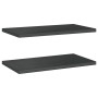 Wandregale 2 Stück Edelstahl schwarz 75x40x3 cm von , Regale und Regale - Ref: Foro24-30290, Preis: 51,81 €, Rabatt: %