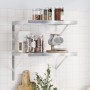 Estantes de pared 2 uds acero inoxidable plateado 50x40x3 cm de , Estantes y estanterías - Ref: Foro24-30284, Precio: 40,38 €