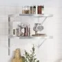 Wandregale 2 Stück Edelstahl silber 50x40x3 cm von , Regale und Regale - Ref: Foro24-30284, Preis: 37,56 €, Rabatt: %