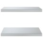 Estantes de pared 2 uds acero inoxidable plateado 50x40x3 cm de , Estantes y estanterías - Ref: Foro24-30284, Precio: 40,38 €