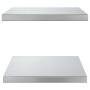 Wandregale 2 Stück Edelstahl silber 50x40x3 cm von , Regale und Regale - Ref: Foro24-30284, Preis: 38,16 €, Rabatt: %