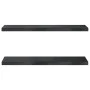 Wandregale 2 Stück Edelstahl schwarz 75x23,5x3 cm von , Regale und Regale - Ref: Foro24-30292, Preis: 42,85 €, Rabatt: %