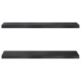 Wandregale 2 Stück Edelstahl schwarz 75x23,5x3 cm von , Regale und Regale - Ref: Foro24-30292, Preis: 40,61 €, Rabatt: %