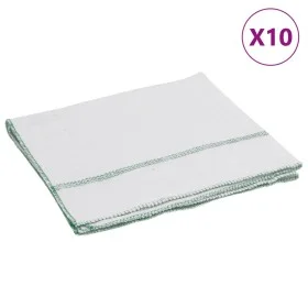 Bayetas 10 uds blancas con rayas verdes 50x60 cm de , Productos para limpieza del hogar - Ref: Foro24-4014091, Precio: 9,96 €...