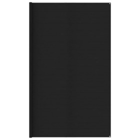 Alfombra para tienda de campaña HDPE negro 400x400 cm