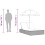Double sun lounger with cushions and beige synthetic rattan umbrella by , Loungers - Ref: Foro24-368084, Price: 265,24 €, Dis...