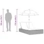 Double sun lounger with cushions and beige synthetic rattan umbrella by , Loungers - Ref: Foro24-368084, Price: 290,82 €, Dis...