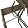 Double sun lounger with light gray synthetic rattan cushions and umbrella by , Loungers - Ref: Foro24-368086, Price: 275,24 €...