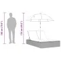 Double sun lounger with light gray synthetic rattan cushions and umbrella by , Loungers - Ref: Foro24-368086, Price: 275,24 €...