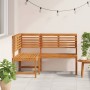 Banco de esquina de jardín madera maciza de acacia 140 cm