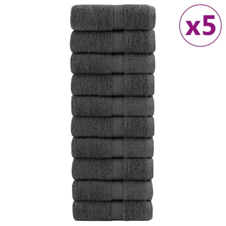 Toallas 50 uds 100% algodón gris antracita 30x30 cm 600 gsm de , Toallas - Ref: Foro24-137151, Precio: 68,79 €