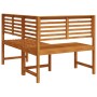 Banco de esquina de jardín madera maciza de acacia 140 cm