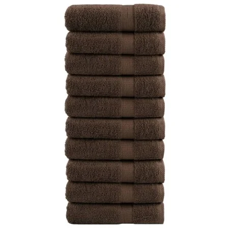 Toallas de baño 10 uds 100% algodón marrón 100x150 cm 600 gsm de , Toallas - Ref: Foro24-137241, Precio: 176,14 €, Descuento: %