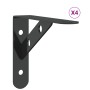 Set of 4 black stainless steel shelf brackets 15x2.5x11.5 cm by , Shelves and shelves - Ref: Foro24-30301, Price: 20,85 €, Di...