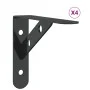 Set of 4 black stainless steel shelf brackets 15x2.5x11.5 cm by , Shelves and shelves - Ref: Foro24-30301, Price: 22,92 €, Di...
