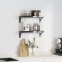 Set of 4 black stainless steel shelf brackets 15x2.5x11.5 cm by , Shelves and shelves - Ref: Foro24-30301, Price: 22,92 €, Di...