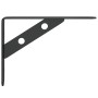 Set of 4 black stainless steel shelf brackets 15x2.5x11.5 cm by , Shelves and shelves - Ref: Foro24-30301, Price: 20,85 €, Di...