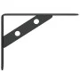 Set of 4 black stainless steel shelf brackets 15x2.5x11.5 cm by , Shelves and shelves - Ref: Foro24-30301, Price: 22,92 €, Di...