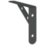 Set of 4 black stainless steel shelf brackets 15x2.5x11.5 cm by , Shelves and shelves - Ref: Foro24-30301, Price: 20,85 €, Di...