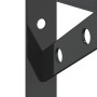Set of 4 black stainless steel shelf brackets 15x2.5x11.5 cm by , Shelves and shelves - Ref: Foro24-30301, Price: 20,85 €, Di...