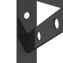 Set of 4 black stainless steel shelf brackets 15x2.5x11.5 cm by , Shelves and shelves - Ref: Foro24-30301, Price: 22,92 €, Di...