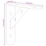 Set of 4 black stainless steel shelf brackets 15x2.5x11.5 cm by , Shelves and shelves - Ref: Foro24-30301, Price: 20,85 €, Di...