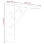 Set of 4 black stainless steel shelf brackets 15x2.5x11.5 cm by , Shelves and shelves - Ref: Foro24-30301, Price: 22,92 €, Di...