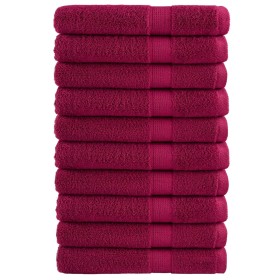 Toallas de sauna 10 uds 100% algodón burdeos 80x200 cm 600 gsm de , Toallas - Ref: Foro24-137220, Precio: 185,82 €, Descuento: %