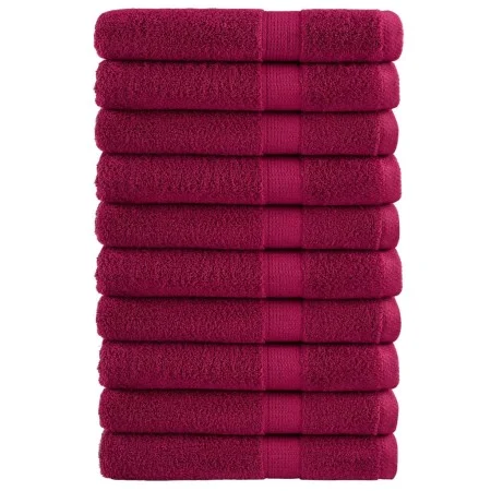 Sauna towels 10 units 100% cotton burgundy 80x200 cm 600 gsm by , Towels - Ref: Foro24-137220, Price: 185,82 €, Discount: %