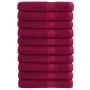 Sauna towels 10 units 100% cotton burgundy 80x200 cm 600 gsm by , Towels - Ref: Foro24-137220, Price: 185,82 €, Discount: %