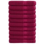 Toallas de sauna 10 uds 100% algodón burdeos 80x200 cm 600 gsm de , Toallas - Ref: Foro24-137220, Precio: 189,21 €