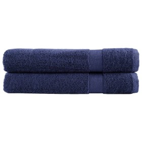 Premium towels 2 units 100% cotton navy blue 100x200cm 600gsm by , Towels - Ref: Foro24-137269, Price: 60,65 €, Discount: %
