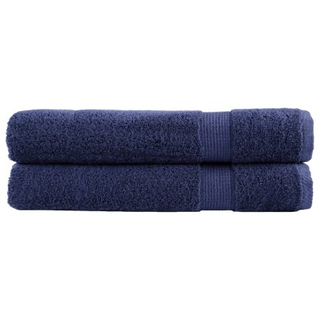 Toallas premium 2 uds 100% algodón azul marino 100x200cm 600gsm de , Toallas - Ref: Foro24-137269, Precio: 60,65 €, Descuento: %