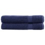 Toallas premium 2 uds 100% algodón azul marino 100x200cm 600gsm de , Toallas - Ref: Foro24-137269, Precio: 60,65 €, Descuento: %
