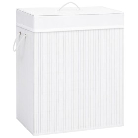 Weißer, einteiliger Bambus-Wäschekorb, 83 l von vidaXL, Wäschekörbe - Ref: Foro24-320752, Preis: 34,16 €, Rabatt: %