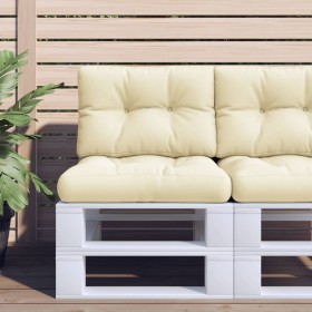 Cushion for pallet sofa cream fabric 60x40x12 cm by , Cushions for chairs and sofas - Ref: Foro24-360559, Price: 31,15 €, Dis...