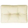Cushion for pallet sofa cream fabric 60x40x12 cm by , Cushions for chairs and sofas - Ref: Foro24-360559, Price: 30,43 €, Dis...