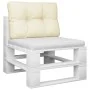 Cushion for pallet sofa cream fabric 60x40x12 cm by , Cushions for chairs and sofas - Ref: Foro24-360559, Price: 30,43 €, Dis...