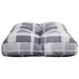 Cushion for pallet sofa, gray checkered fabric, 60x40x12 cm by , Cushions for chairs and sofas - Ref: Foro24-360571, Price: 2...