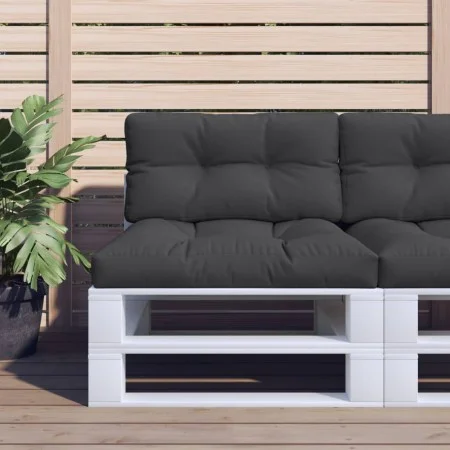 Cushion for pallets, black fabric, 70x40x12 cm by , Cushions for chairs and sofas - Ref: Foro24-360586, Price: 26,74 €, Disco...
