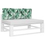 Cushion for pallet sofa with leaf print fabric 120x40x12 cm by , Cushions for chairs and sofas - Ref: Foro24-360635, Price: 3...