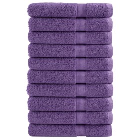 Premium towels 10 units 100% cotton purple 100x200 cm 600 gsm by , Towels - Ref: Foro24-137367, Price: 243,79 €, Discount: %