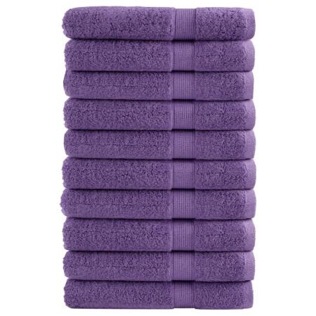 Toallas premium 10 uds 100% algodón morada 100x200 cm 600 gsm de , Toallas - Ref: Foro24-137367, Precio: 243,69 €