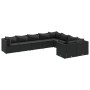 Set de sofás de jardín con cojines 9 pzas ratán sintético negro de , Conjuntos de jardín - Ref: Foro24-3308315, Precio: 741,7...