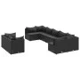 Gartensofa-Set mit 9-teiligen Kissen aus schwarzem Kunststoff-Rattan. von , Gartensets - Ref: Foro24-3308299, Preis: 741,05 €...