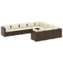 Garden sofa set 10 pieces and brown synthetic rattan cushions by , Garden sets - Ref: Foro24-3308329, Price: 652,61 €, Discou...